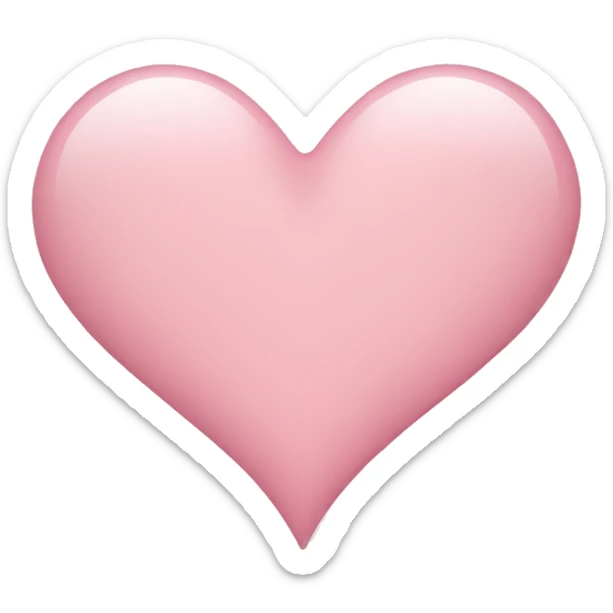 Light pink heart sticker