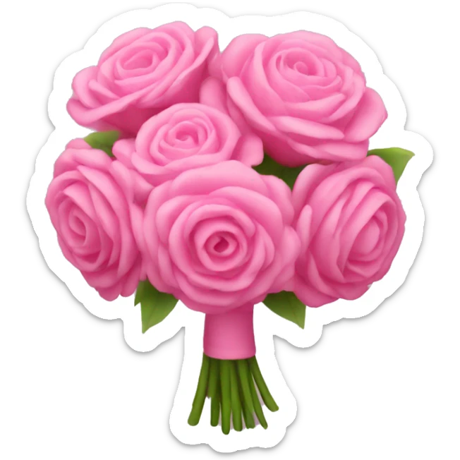 pink bouquet sticker