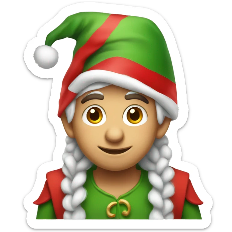 christmas elf  sticker