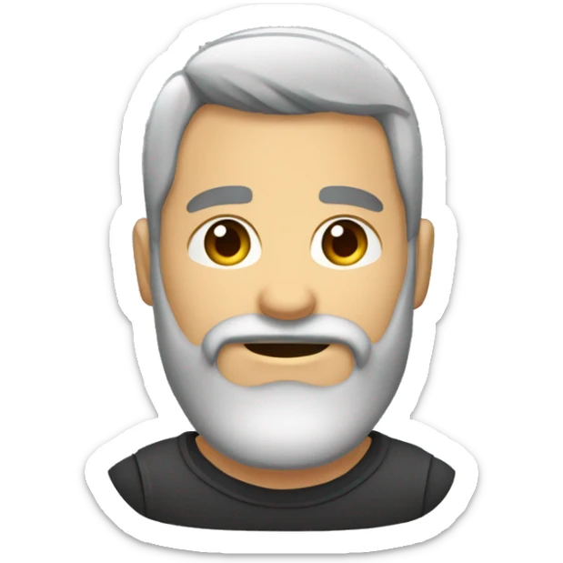 crar emojis de un hombre moreno oscuro de barba corta tipo candado con pelo corto gamer sticker