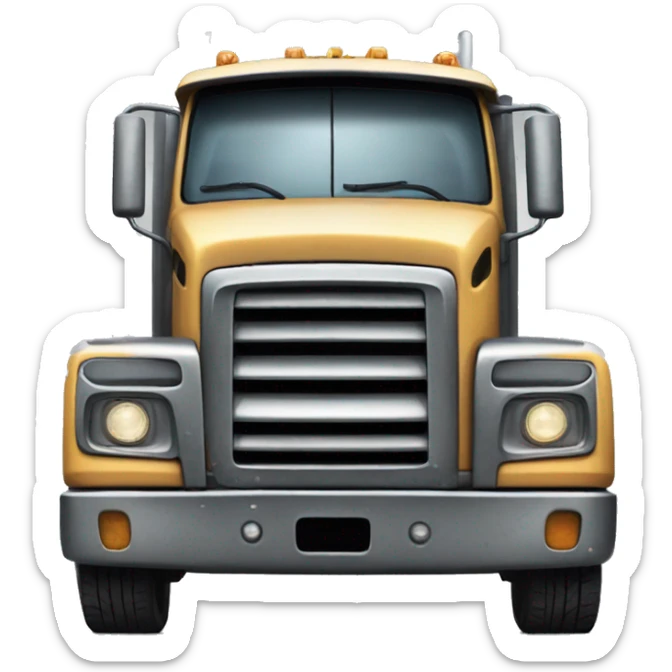 Show me a truck with a lot of scratches sticker