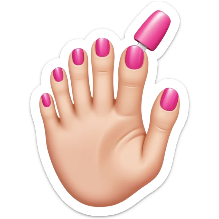 Crest an emoji of toes being painted with nail polish brush  sticker