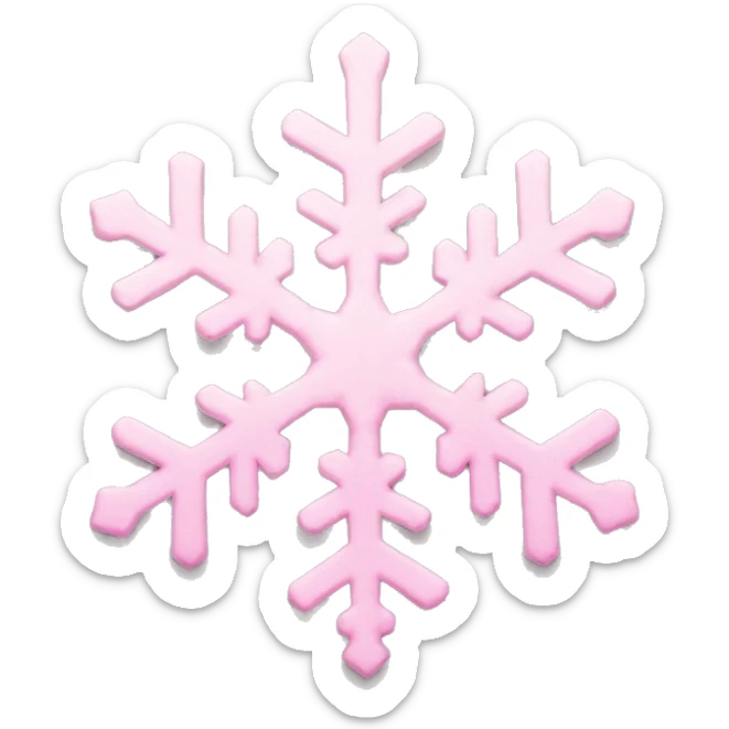 pastel pink snowflake  sticker