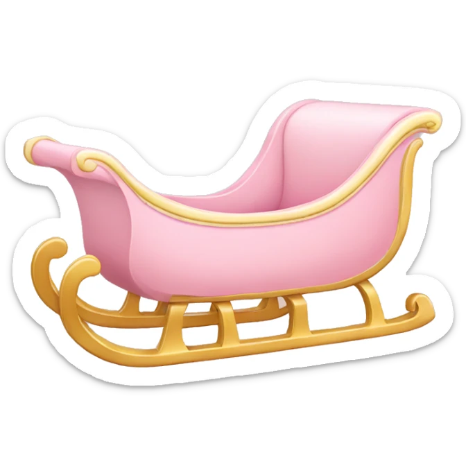 light pink sleigh sticker