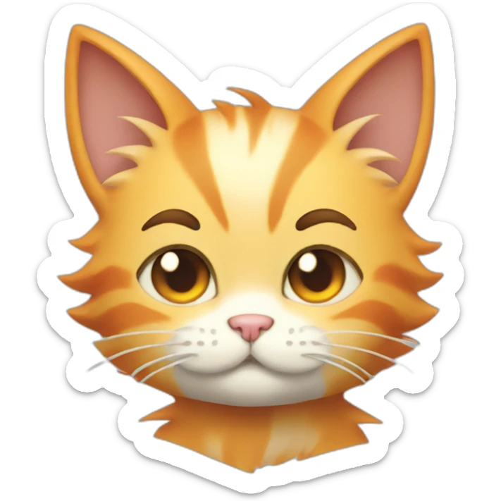 cute cat with the hair of goku goku-cat sticker
