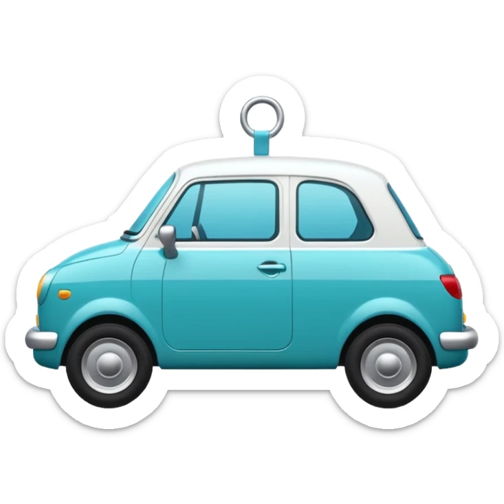 Crée un emoji inspiré du badge de vérification des réseaux sociaux : rond bleu turquoise avec coche blanche au centre, design minimaliste. sticker