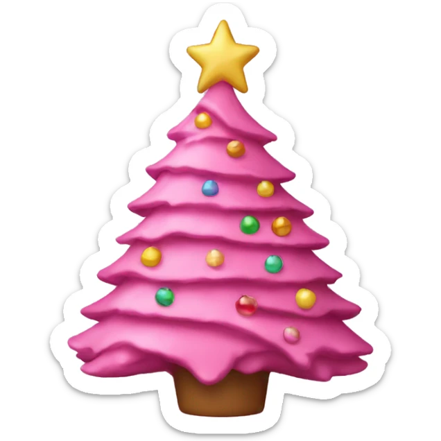 Pink Christmas Tree sticker