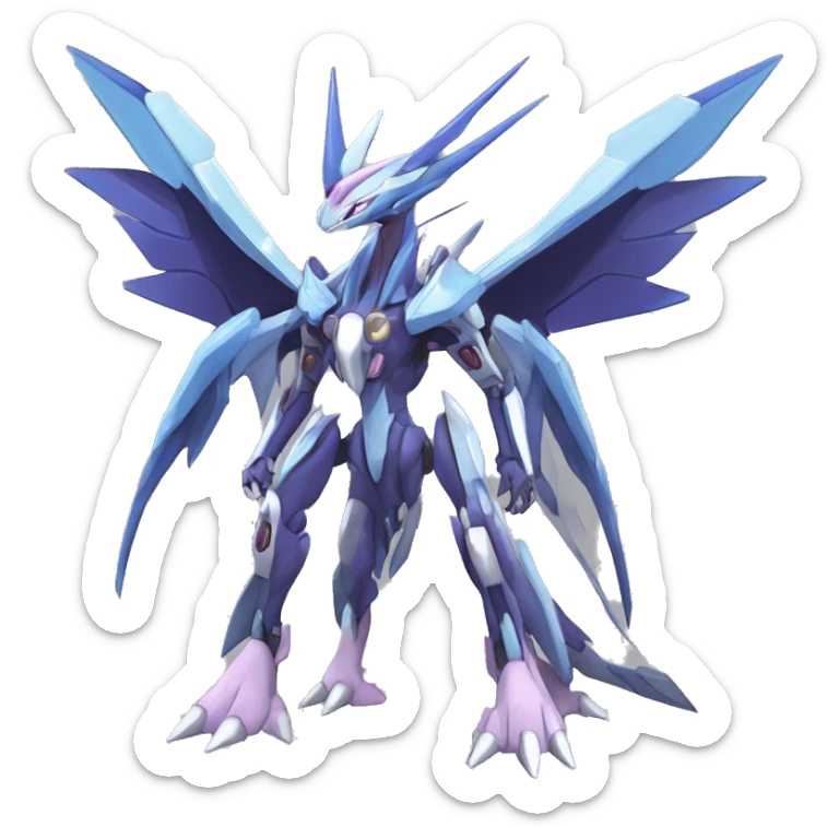  Cool Edgy Godly Futuristic Digimon-Fakemon-Genesect-Palkia-Dialga full body sticker