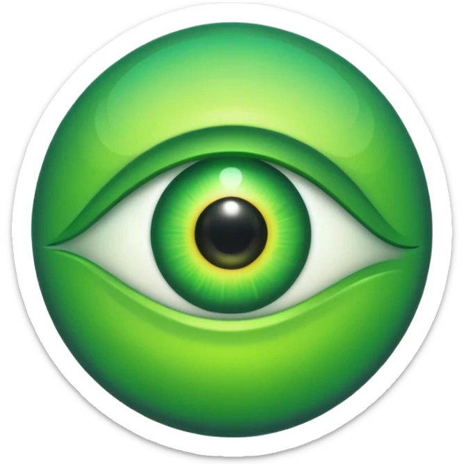 Quiero que hagas un emoji del ojo de fuerza regida sticker