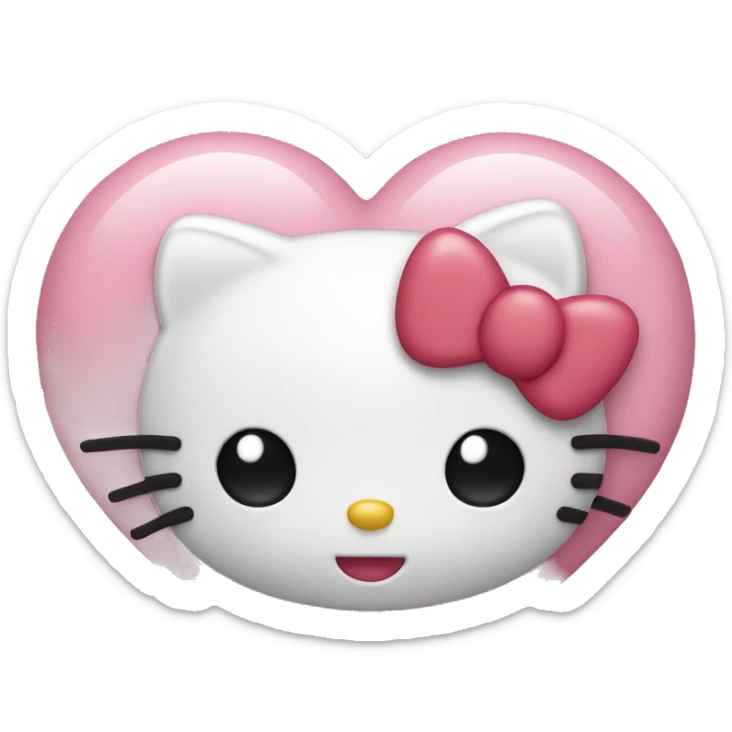 hello kitty heart sticker
