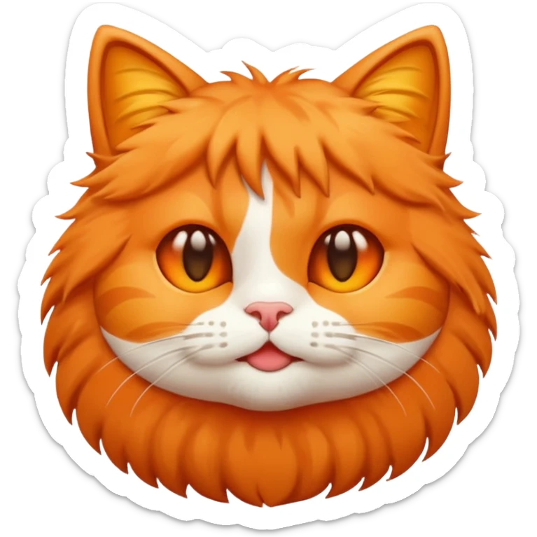 A cute cat emoji in the style of Apple emojis. sticker