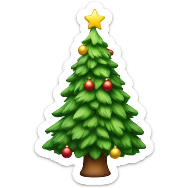 A Christmas tree  sticker