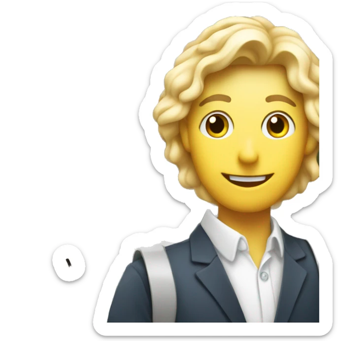 Real estate agent in front of a house with for sale sign  sticker