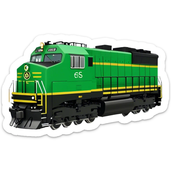 Locomotive (Freight) - GE ES44AC (Model Year: 2021) (Iconic colour: Green and black) sticker