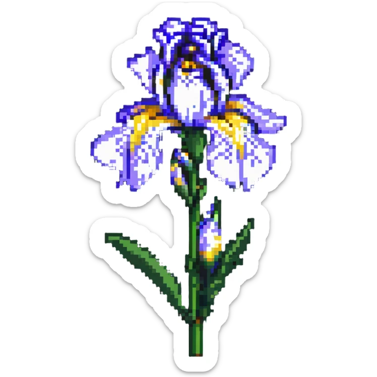 iris flower sticker