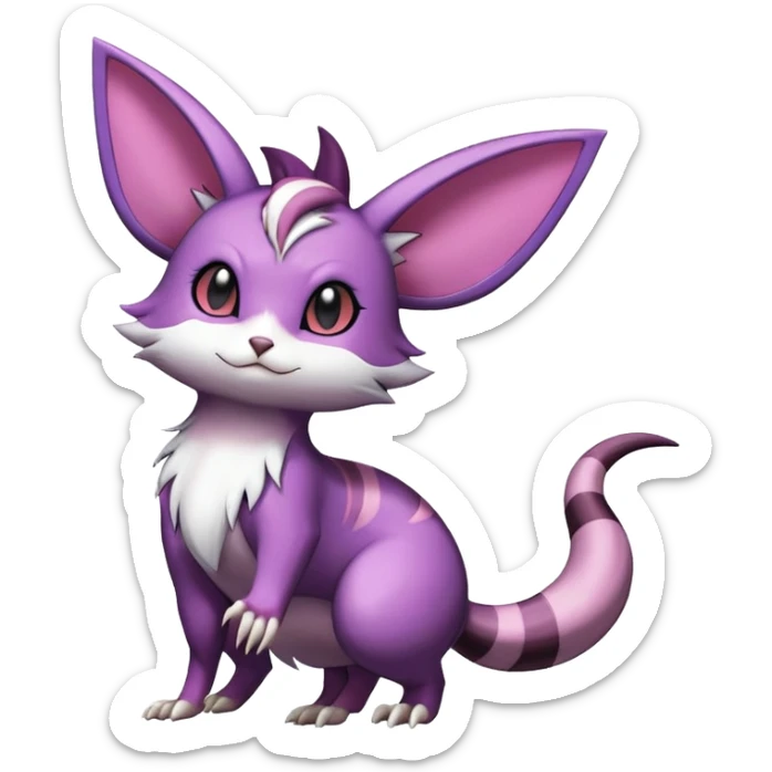 Shiny Furret-Espeon-Noibat-Noivern-Hybrid (Full body) sticker