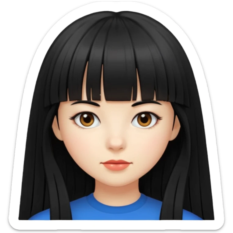 lecture girl with straight bangs fringe long black color hair 
lecture... lecture... sticker