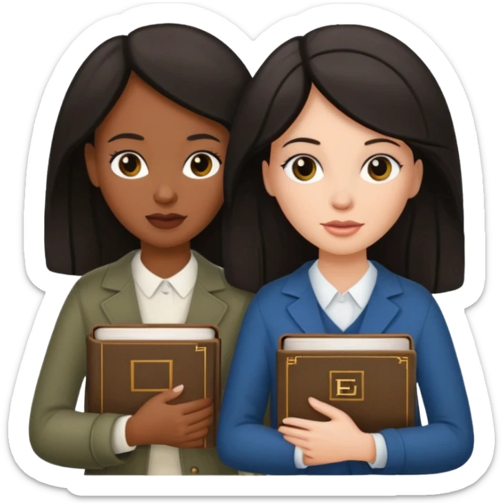Two black women, 1 white woman, all with dark hair, carrying a Bible! sticker