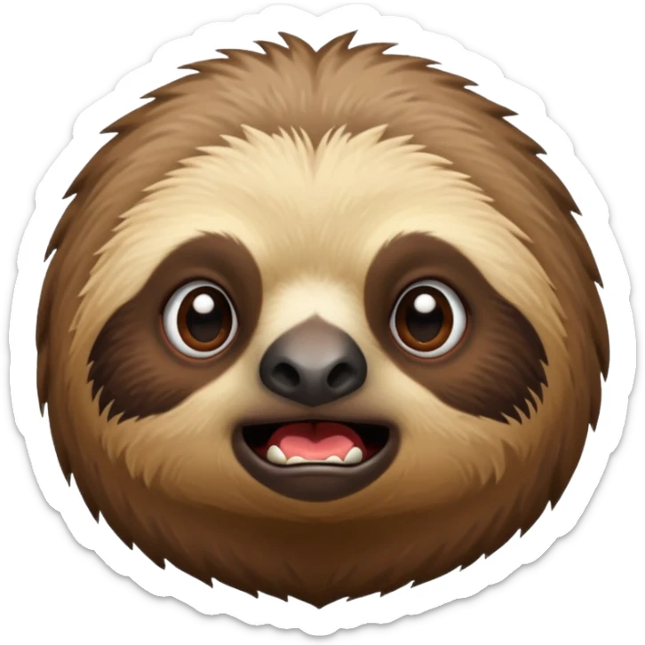 Perezoso con cara de enojado hazle como una x en el lado izquierdo de la cara  sticker