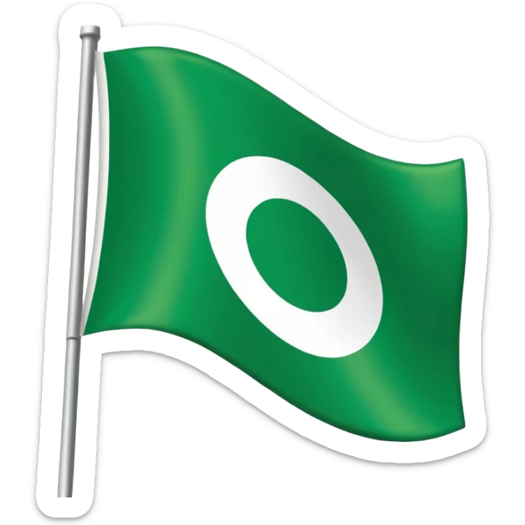 A green flag that has the SDS fc Logo flag on it from baller league sticker