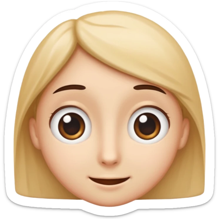 Face with eyes looking up and a slight smile, like the 🙄 emoji but friendlier” sticker