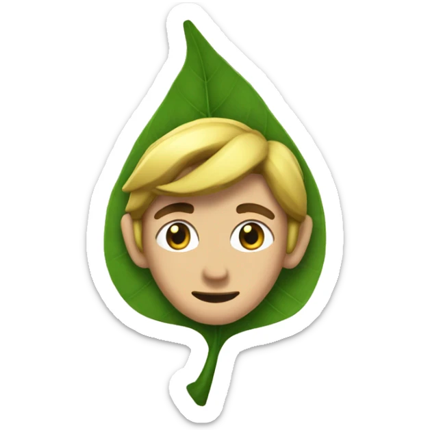 Link made of leaf sticker