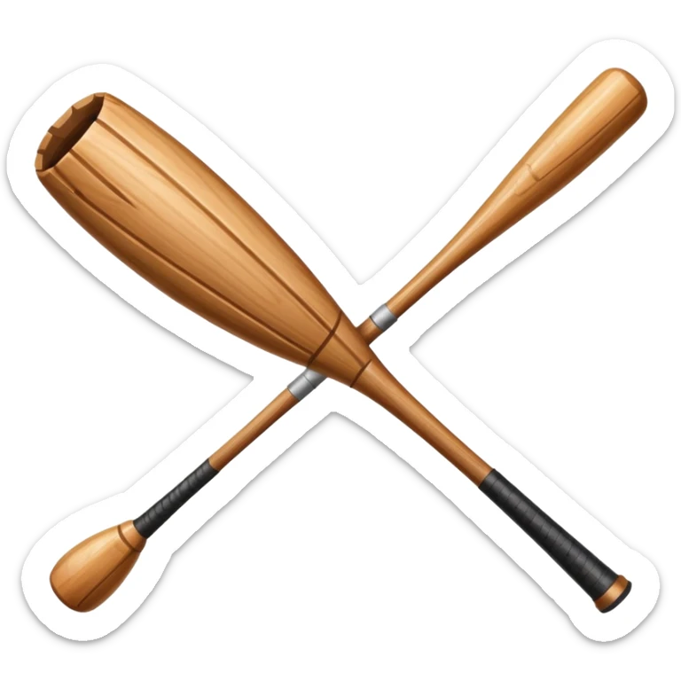 Nailed Bat made of wood and its like a Base ball Bat sticker