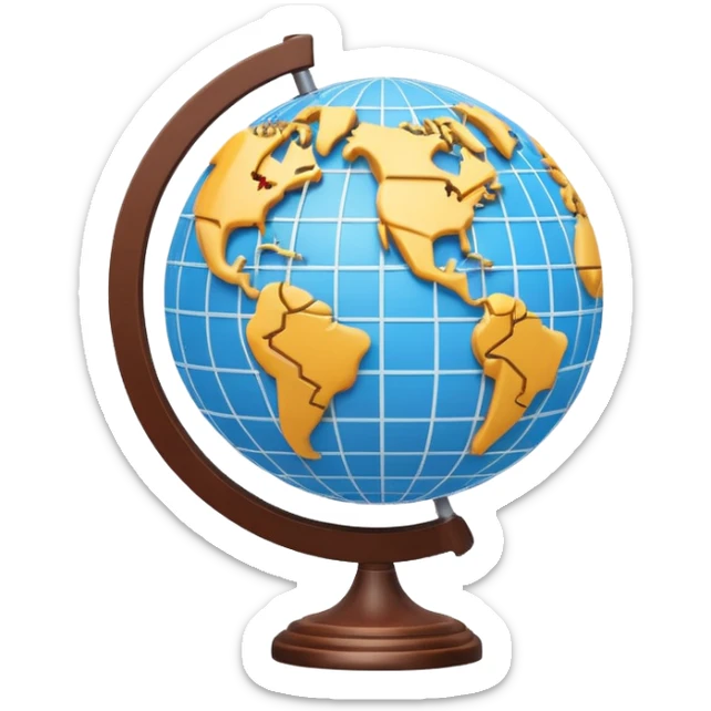 Minimal 3D emoji style stock chart combined with globe, international stocks icon, financial market symbol, neutral colors, clean shading, professional look, transparent background, no flags, no brand logos sticker