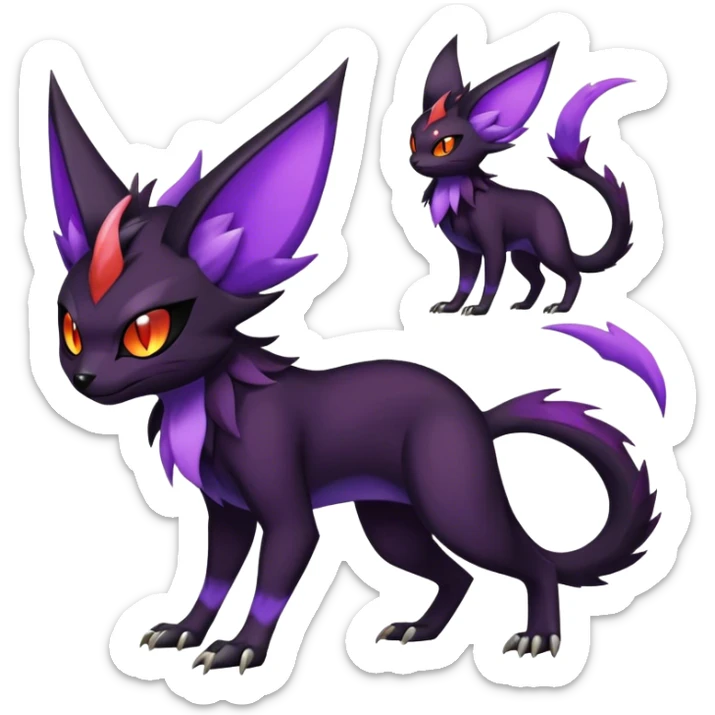 Noivern-Zorua-Nargacuga-Torracat-Fakemon-hybrid full body sticker