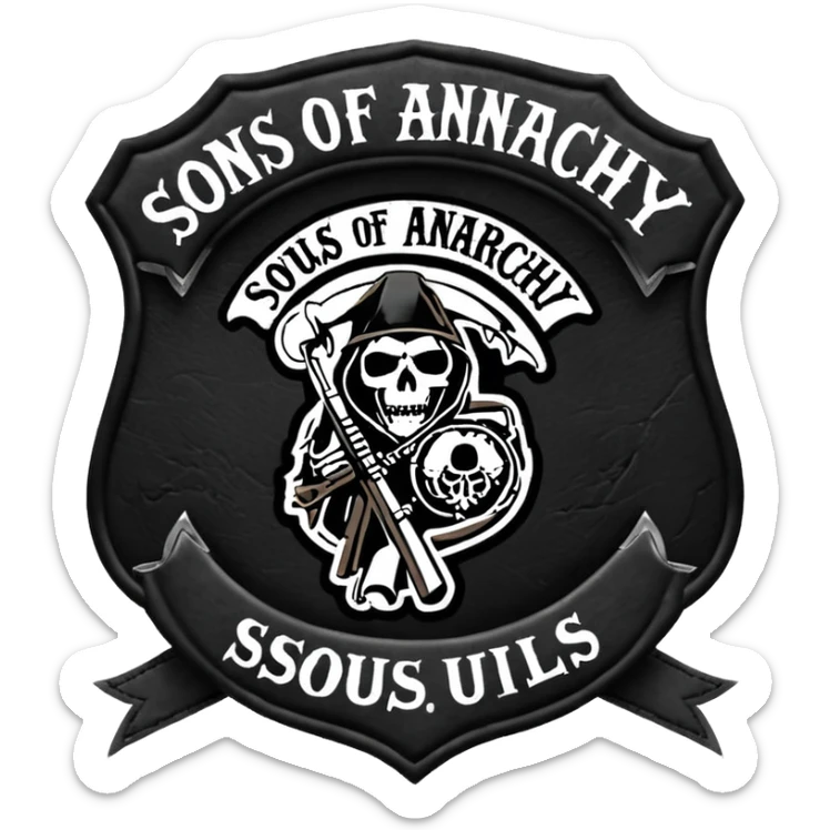 Sons of anarchy logo but to have a banner on top saying SOULS OF ANARCHY sticker