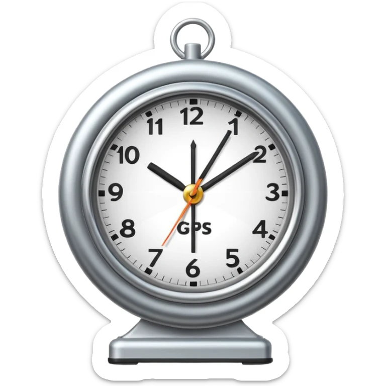 emoji representing the concept of time combined with geo location, such as a clock merged with a map pin or GPS marker sticker