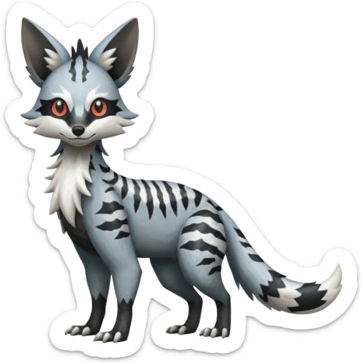 Silvally-Nargacuga-Trico-Genet-fusion-animal-hybrid-creature, full body sticker
