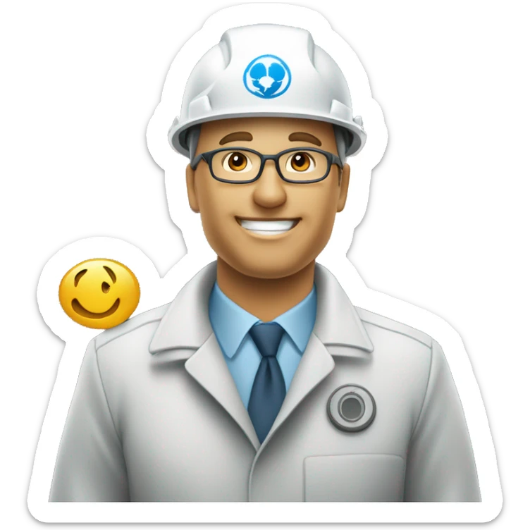 un employé d'une centrale nucléaire courant pour se rendre à une réunion en retard sticker