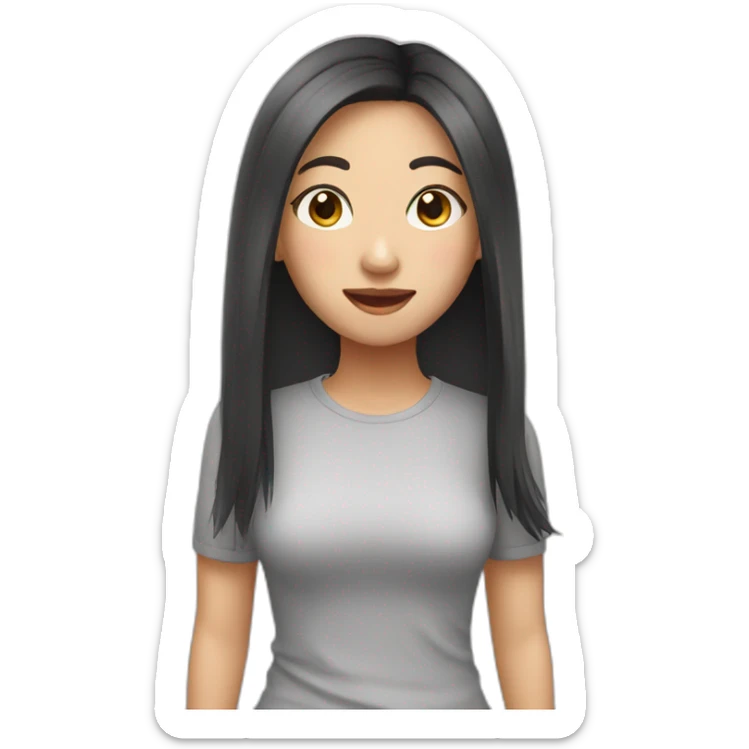 asian girl sticker