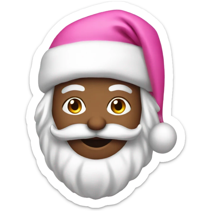 Pink santa sticker