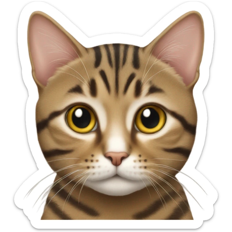 Tabby cat sticker