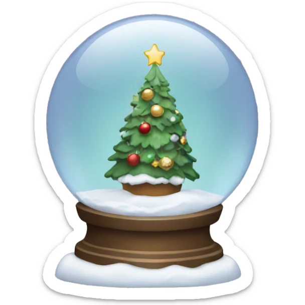 Christmas snowglobe sticker