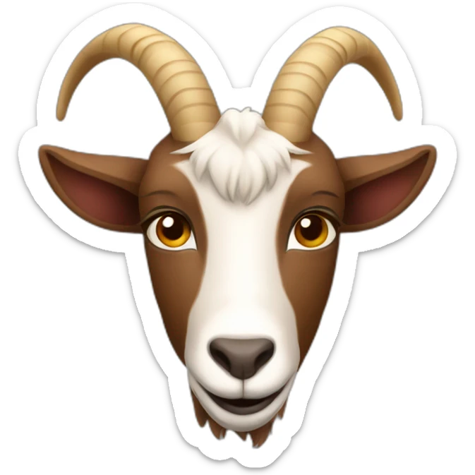 brown body goat sticker
