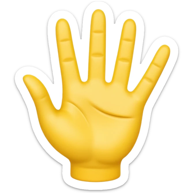 3D emoji-style icon of a yellow hand in the emoji style, making the hang loose sign.
 sticker