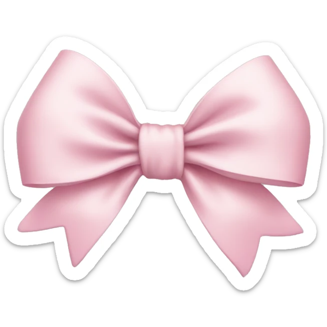 Light pink bow sticker