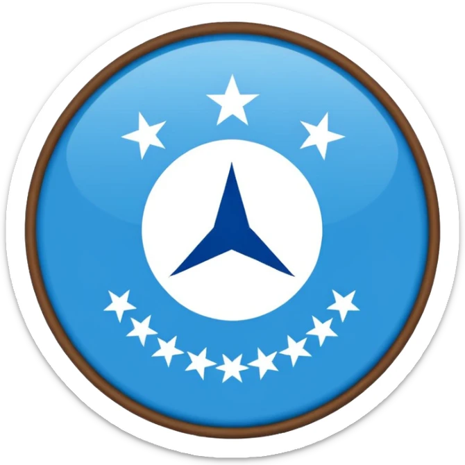 This is the flag of the Italian football club SSC Napoli. It features a large white letter “N” in the center, set against a blue circle, with a lighter blue background. Are you interested in knowing more about the team, its history, or something else related to this flag?
Emoji maker sticker