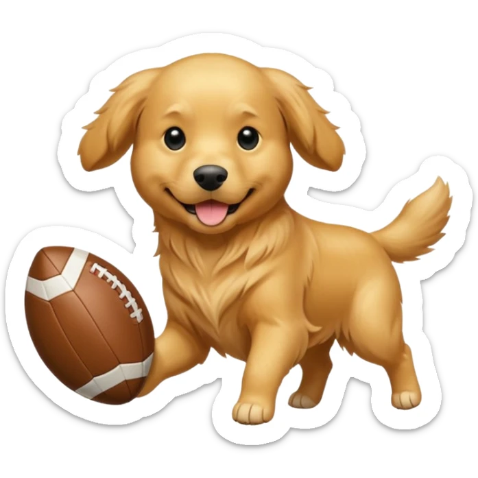 Un chien qui fait du football sticker