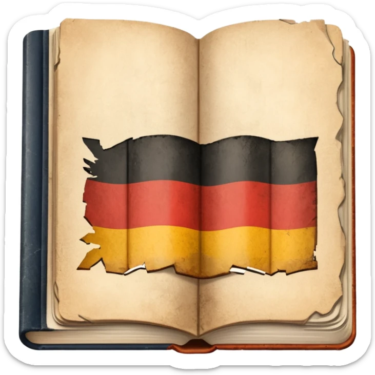 a school textbook with a fragment of Germany on the cover sticker