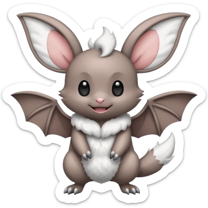 Minccino-Swoobat-hybrid-fusion, full body sticker