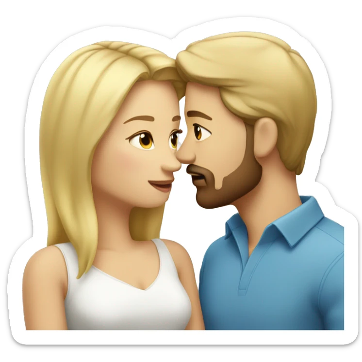 blond-hair-woman-and-brown-hair-short beard-man-kisses sticker