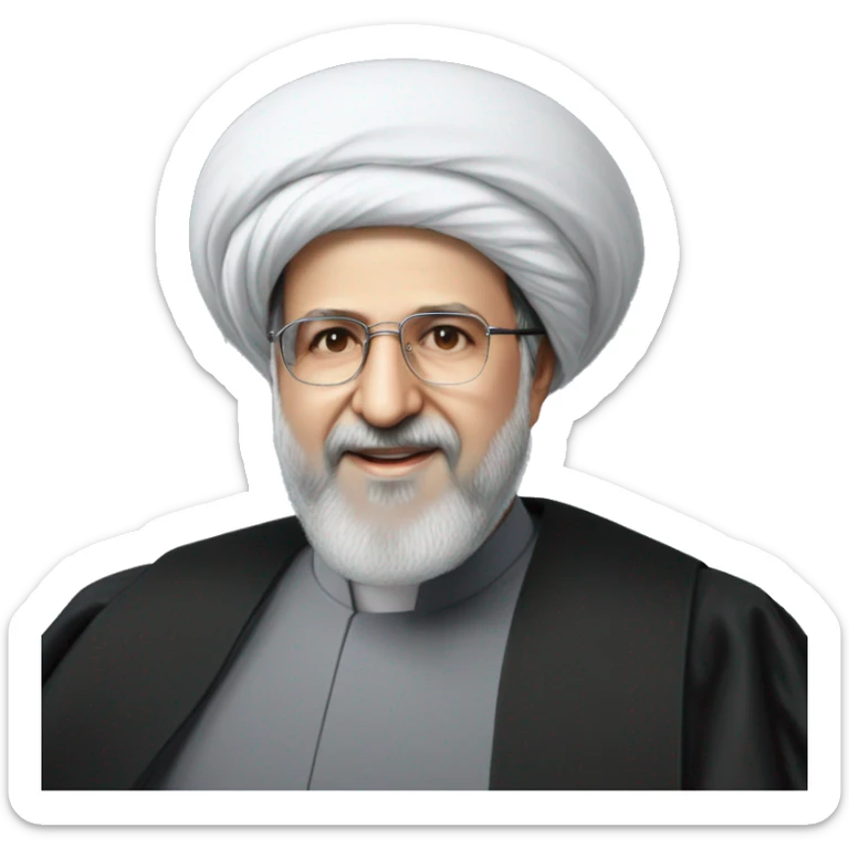 63-Years-Old Iran Man President Name Ebrahim raisi wear Angel with Rest in Peace sticker