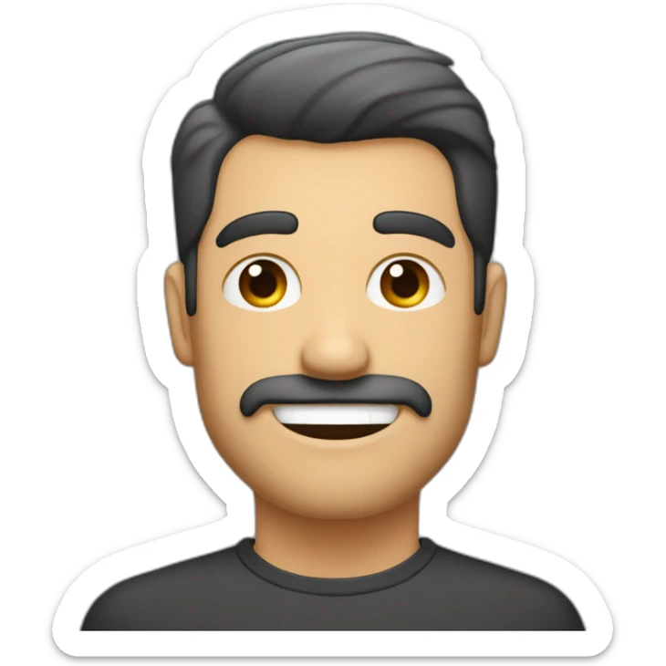 Hombre blanco sin barba sin bigote con pelo negro corto sosteniendo una jarra de cerveza sticker