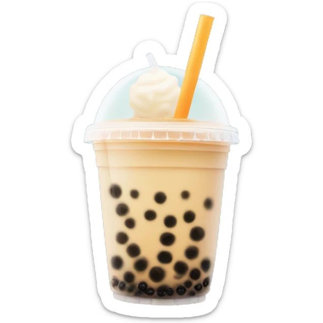 Bubble tea sticker