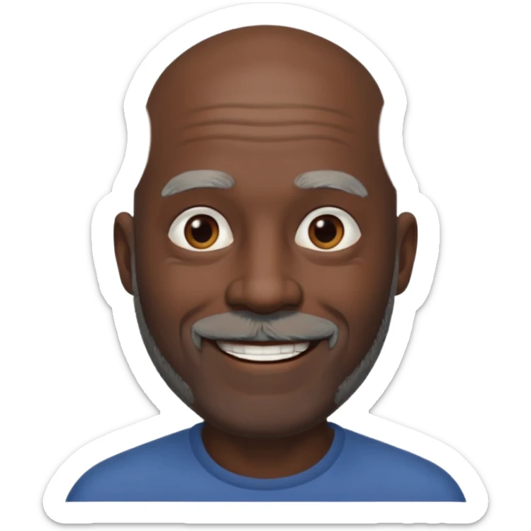 my dad buts he is black and not old with a grey beard and no hair i said gray hair sticker