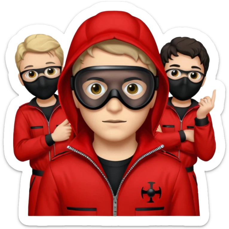 I want a emoji of a character Berlin from money heist. With his costume  sticker